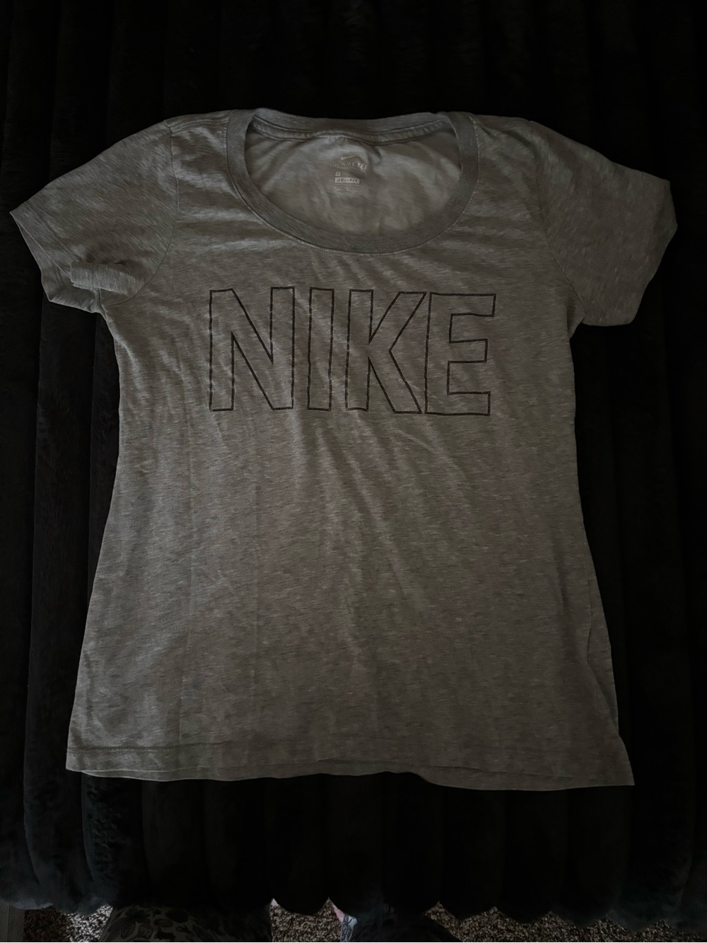 Nike Gray Crew Neck Short Sleeve Logo Tee